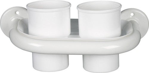 WHITE LINE uchwyt kubeczków, biały