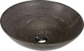 BLOK 1 umywalka kamienna Ø 40 cm, ciemny kamień matowy