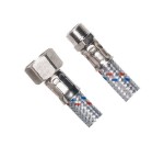 AQUALINE 33053 Wąż przyłączeniowy nierdzewny FxM 1/2"x1/2", 30cm