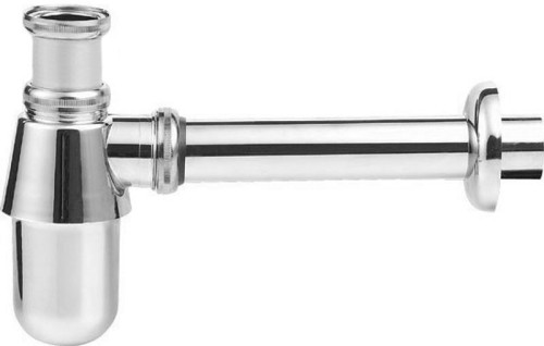 Syfon umywalkowy 5/4", odpływ 32 mm, niski, chrom