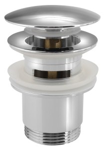 SAPHO CV1007 Odpływ umywalkowy 5/4“, klik-klak, duży korek, 30-45mm, chrom