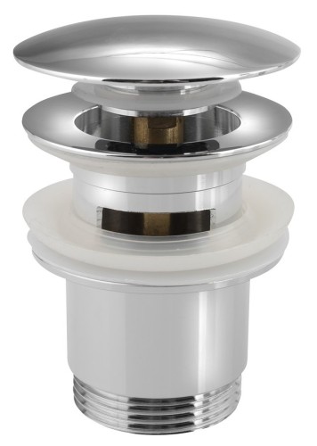 Odpływ umywalkowy 5/4“, klik-klak, duży korek, 30-45mm, chrom