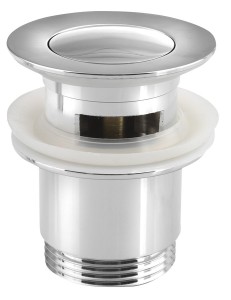 SAPHO CV1008 Odpływ umywalkowy 5/4“, klik- klak, mały korek, 30-45mm, chrom
