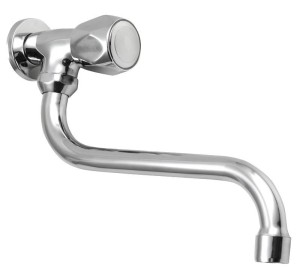 AQUALINE ZY1812 Zawór ścienny 1/2´´, obrotowa wylewka, chrom