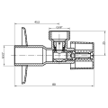 Zawór kulowy narożny 1/2 "x3/8", para, chrom