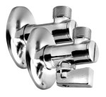 AQUALINE 5312 Zawór kulowy narożny 1/2 "x3/8", z filtrem, para, chrom