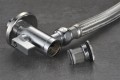 Zawór kulowy narożny 1/2 "x3/8", z filtrem, para, chrom