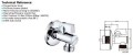 Zawór kulowy narożny 1/2 "x3/8", z filtrem, para, chrom