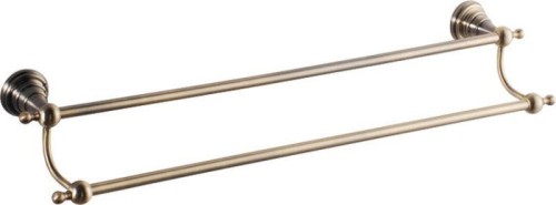 DIAMOND podwójny wieszak na ręczniki 600mm, brąz