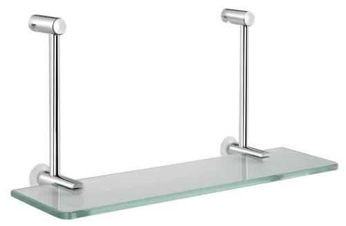 Półka szklana do powieszenia na kabinie prysznicowej 400x180x125mm, chrom
