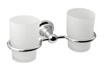 SAPHO 1317-05 DIAMOND podwójny uchwyt na kubki, szkło mleczne, chrom