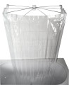 OMBRELLA kotara prysznicowa składana 100x70cm, przezroczysta