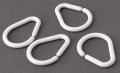 Krążki do zasłonki 12 szt., plastik, białe