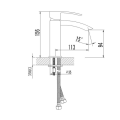 GINKO 25 bateria umywalkowa, chrom