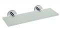 X-ROUND E półka szklana 300x130mm, szkło mleczne, chrom