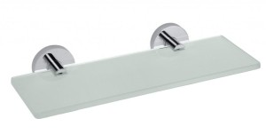 SAPHO XR601 X-ROUND E półka szklana 300x130mm, szkło mleczne, chrom