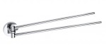 SAPHO XR405 X-ROUND wieszak na ręczniki podwójny 420mm, obrotowy, chrom