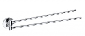 SAPHO XR405 X-ROUND wieszak na ręczniki podwójny 420mm, obrotowy, chrom