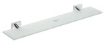 SAPHO XQ603 X-SQUARE półka szklana 600x55x130mm, szkło mleczne, chrom