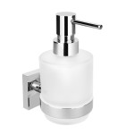 SAPHO XQ101 X-SQUARE dozownik mydła 200ml, szkło mleczne, chrom
