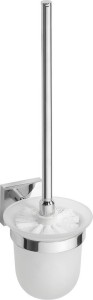 SAPHO XQ301 X-SQUARE wisząca szczotka do WC, szkło mleczne, chrom