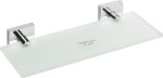 SAPHO XQ602 X-SQUARE półka szklana 300x55x130mm, szkło mleczne, chrom