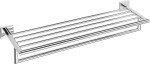 SAPHO XQ601 X-SQUARE półka na ręczniki z relingiem 655x110x215mm, chrom