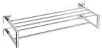 SAPHO XQ412 X-SQUARE półka na ręczniki z relingiem 650x155x255mm, chrom