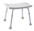 HANDICAP Taboret łazienkowy, regulowana wysokość, biały