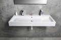 ORINOKO umywalka kompozytowa podwójna 100x42 cm, biały