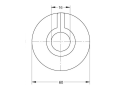 Rozeta maskująca na rurki do grzejników, średnica 16mm, ABS/biały