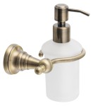 SAPHO 1318-19 DIAMOND dozownik mydła 200ml, szkło mleczne, brąz