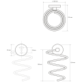 X-ROUND uchwyt na suszarkę, spiralowy, chrom