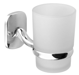 AQUALINE RB104 RUMBA kubek, szkło mleczne, chrom