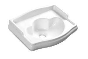 Kerasan 103301 RETRO umywalka ceramiczna 41x30cm, bez otworu na baterię, bez przelewu, biały