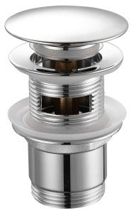 AQUALINE TF7001 Korek umywalkowy 5/4“, klik- klak, duży grzybek, 30-45mm, chrom