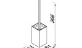 GEESA 915113-06 - szczotka wc wisząca