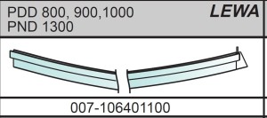 Uszczelka płetwa dolna do drzwi kabiny prysznicowej półokrągłej EOS PDD na szybę 6mm