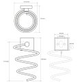 X-SQUARE wieszak na suszarkę, spiralowy, chrom