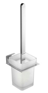 AQUALINE 1416-08 APOLLO wisząca szczotka do WC, mleczne szkło, chrom