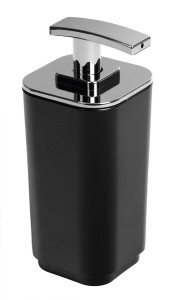 Gedy 638214 SEVENTY dozownik mydła do postawienia, czarny