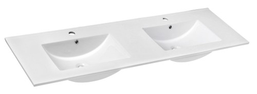 SLIM Podwójna umywalka meblowa, 150x46cm, biały