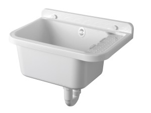 AQUALINE PI5050 Komora gospodarcza z ociekaczem 50x34cm, plastik, biały