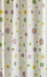 AQUALINE ZV014 Zasłonka prysznicowa 180x200cm, winyl, kwiecisty