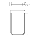 Osłona syfonu do blatu 16mm, 175x45x270mm, plastik, biały
