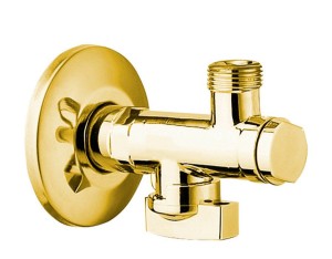 SAPHO 2020ZL Zawór kątowy 1/2"x 3/8", złoto