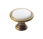 SAPHO 12937 CROSS metalowy uchwyt, Ø 30mm, brąz/biały