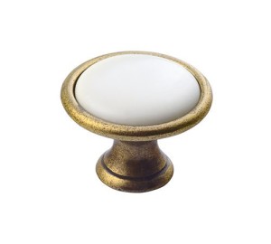 SAPHO 12937 CROSS metalowy uchwyt, Ø 30mm, brąz/biały