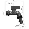 ARCO zawór ogrodowy Nano 1/2"x 3/4", anticalc