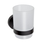 SAPHO XR903B X-ROUND BLACK wisząci kubek, szkło mleczne, czarny mat